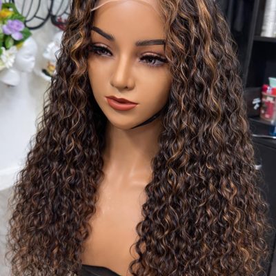Curly Wig 1B/27 With 4*4 Closure
